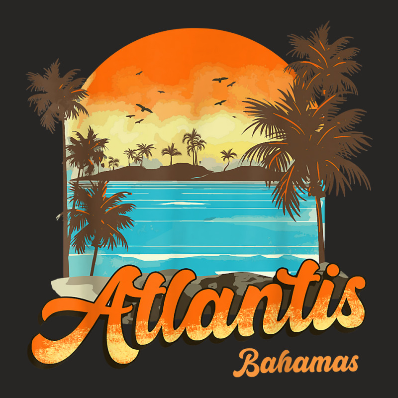 Atlantis Bahamas Beach Summer Vacation Palm Sunset T Shirt Ladies Fitted T-Shirt by lissuttie | Artistshot