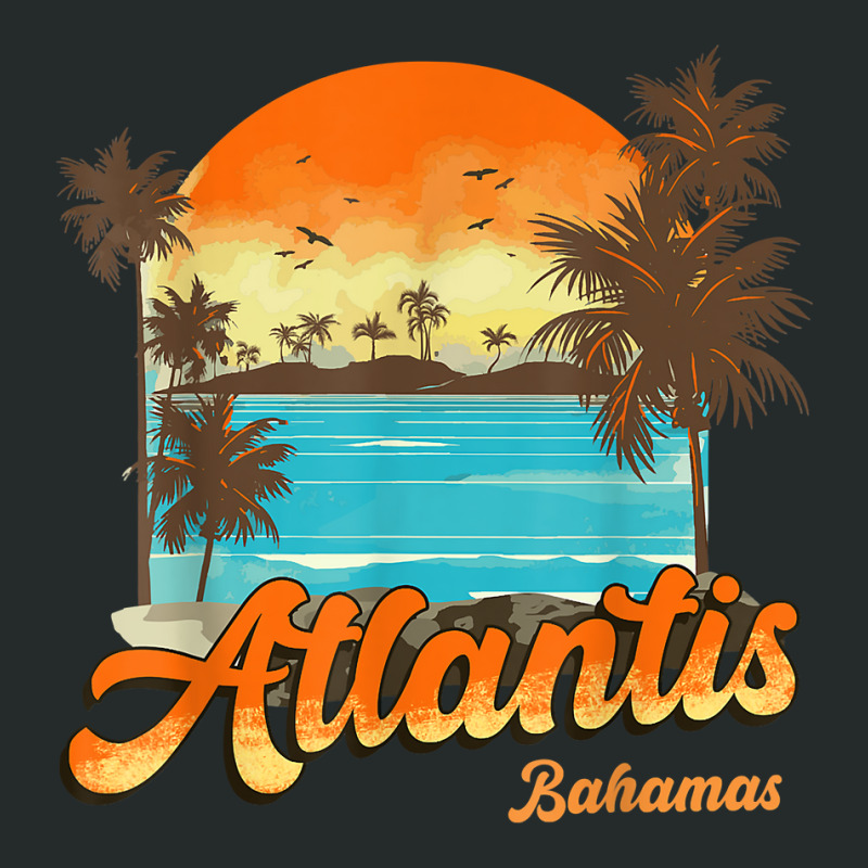 Atlantis Bahamas Beach Summer Vacation Palm Sunset T Shirt Women's Triblend Scoop T-shirt by lissuttie | Artistshot