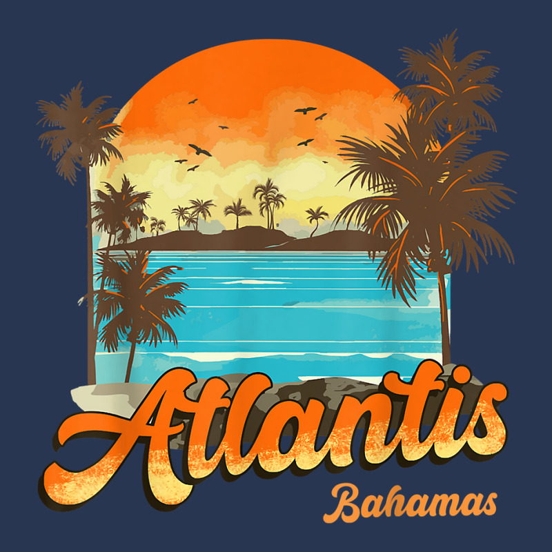 Atlantis Bahamas Beach Summer Vacation Palm Sunset T Shirt Ladies Denim Jacket by lissuttie | Artistshot