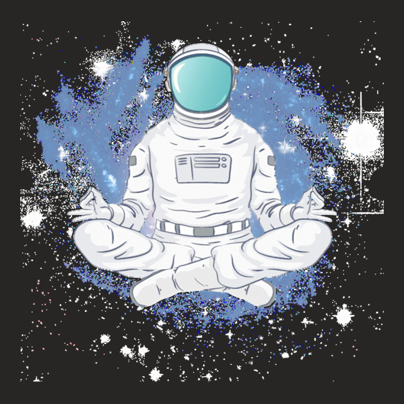 Astronaut Yoga Designs Meditates Sp T  Shirt Yoga Astronaut Meditates Ladies Fitted T-Shirt by juanalubowitz776 | Artistshot