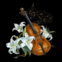 Floral Violin   Lilies Flower T Shirt Zipper Hoodie | Artistshot