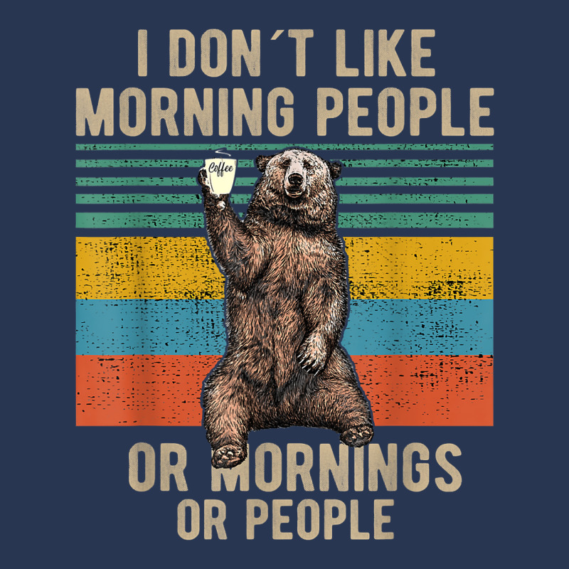 I Dont Like Morning People Coffee Bear T Shirt Ladies Denim Jacket by TeaMenShop | Artistshot