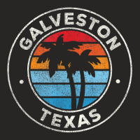 Galveston Texas Tx Vintage Graphic Retro 70s T Shirt Ladies Fitted T-shirt | Artistshot