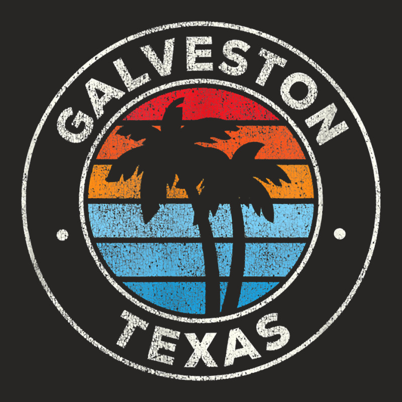 Galveston Texas Tx Vintage Graphic Retro 70s T Shirt Ladies Fitted T-Shirt by tamkyfashions | Artistshot