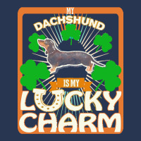 Dachshund T  Shirt My Black & Tan Dachshund Is My Lucky Charm   Gifts Men Denim Jacket | Artistshot