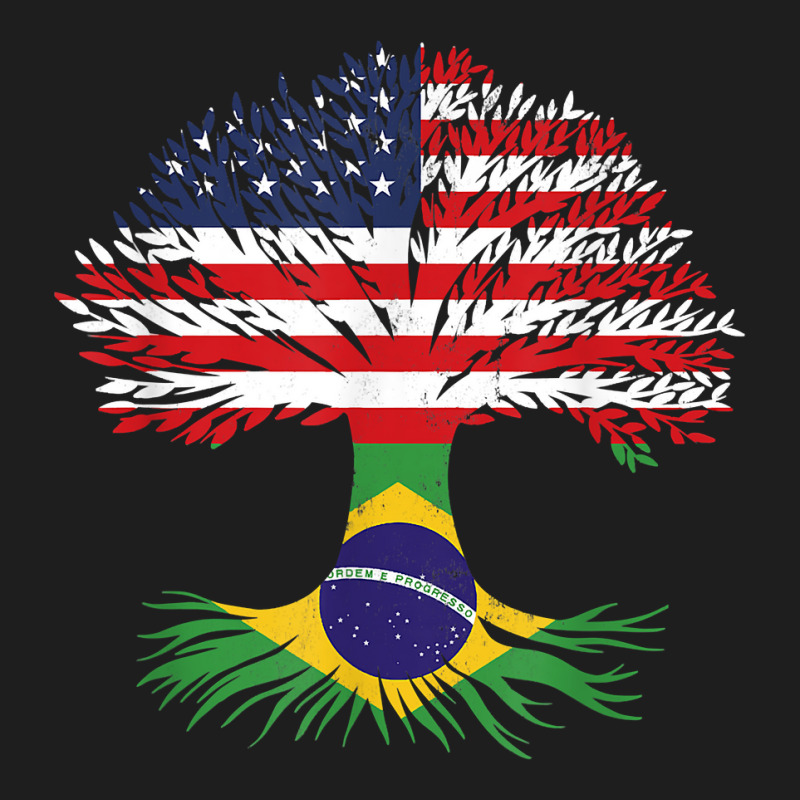 Grown Up American Brazilian Roots American Flag Brazil T Shirt Classic T-shirt | Artistshot