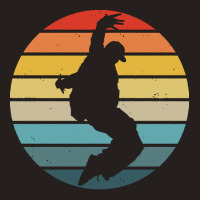 Hip Hop T  Shirt Break Dance Silhouette On A Distressed Retro Sunset D Tank Top | Artistshot