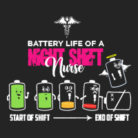 Battery Life Of Night Shift Nurse T  Shirt Battery Life Of Night Shift 3/4 Sleeve Shirt | Artistshot