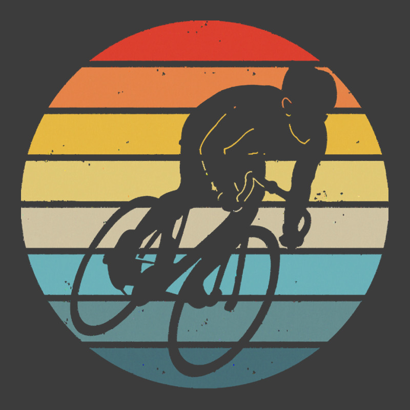 Biker T  Shirt Bicyclist Silhouette On A Distressed Retro Sunset Graph Men's Polo Shirt | Artistshot