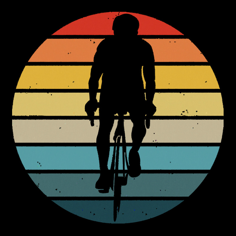 Biker T  Shirt Bicyclist Silhouette On A Distressed Retro Sunset Produ Fleece Short | Artistshot