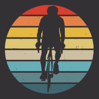 Biker T  Shirt Bicyclist Silhouette On A Distressed Retro Sunset Produ Vintage Hoodie And Short Set | Artistshot