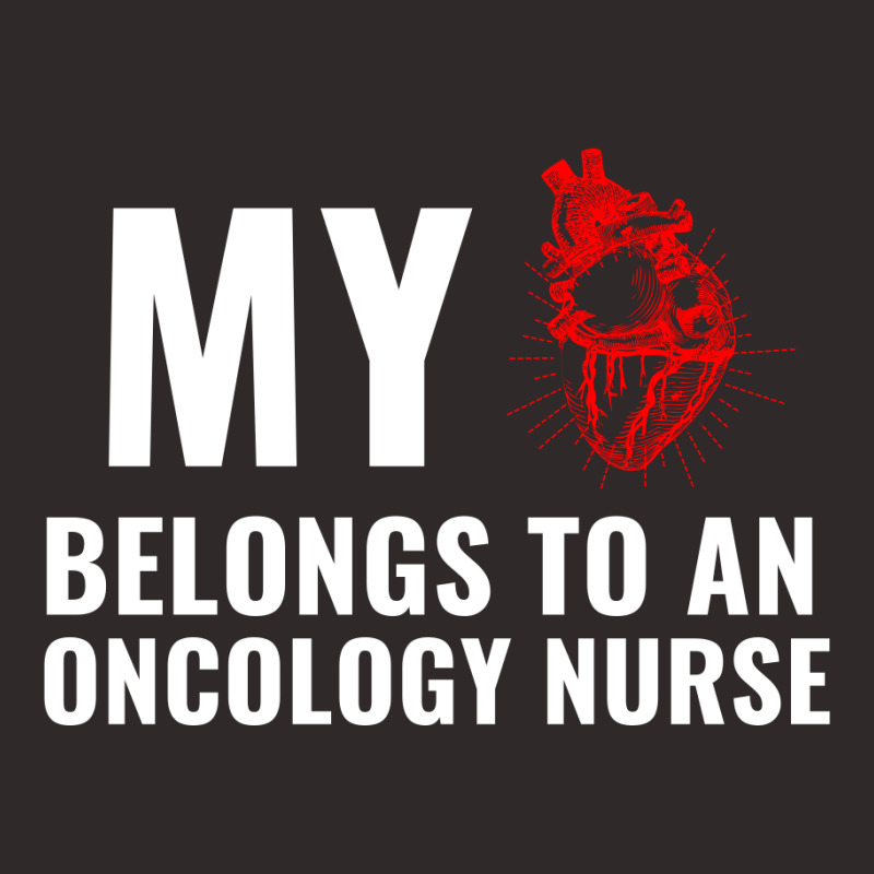 Oncology Nurse Funny Heart White Racerback Tank | Artistshot