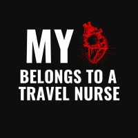 Travel Nurse Funny Heart White Crop Top | Artistshot