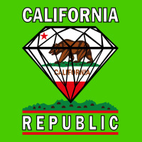 California Diamond Republic White Round Keychain | Artistshot