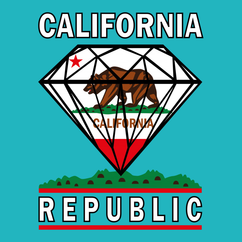 California Diamond Republic Ribbon Keychain | Artistshot