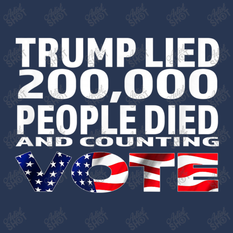 Trump Lied 200,000 People Died And Counting Ladies Denim Jacket by kakashop | Artistshot