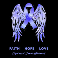 Esophageal Cancer T Shirtfaith Hope Love Esophageal Cancer Awareness W V-neck Tee | Artistshot