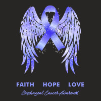 Esophageal Cancer T Shirtfaith Hope Love Esophageal Cancer Awareness W Ladies Fitted T-shirt | Artistshot