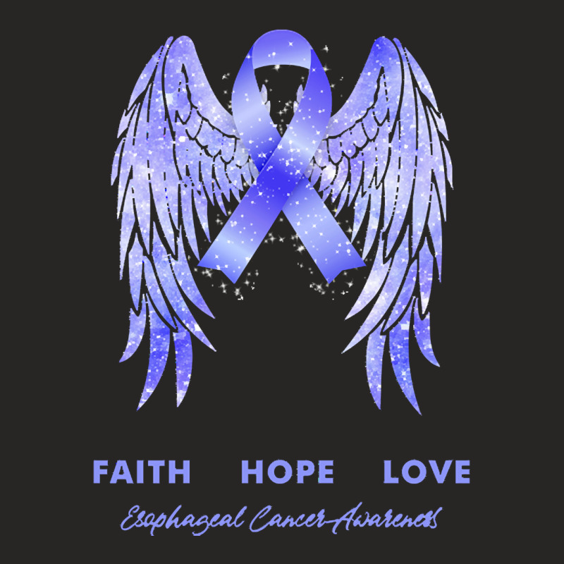 Esophageal Cancer T Shirtfaith Hope Love Esophageal Cancer Awareness W Ladies Fitted T-Shirt by rico96716 | Artistshot