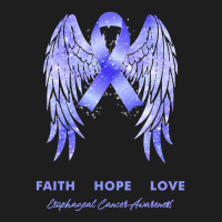 Esophageal Cancer T Shirtfaith Hope Love Esophageal Cancer Awareness W Classic T-shirt | Artistshot