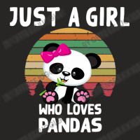 Bear Just A Girl Who Loves Pandas Gift Ladies Fitted T-shirt | Artistshot