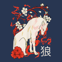 Japanese Wolf Floral Wolves Flower Japan T Shirt Ladies Denim Jacket | Artistshot