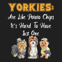 Yorkies Are Like Potato Chips Funny Yorkshire Terrier Gift T Shirt Ladies Polo Shirt | Artistshot