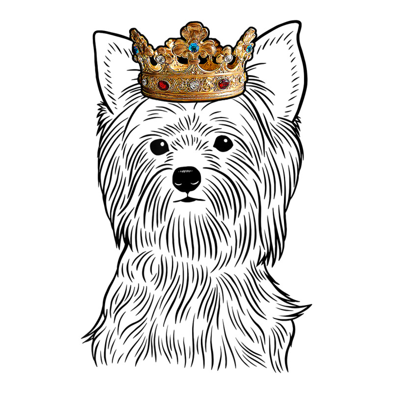 Yorkshire Terrier Dog Wearing Crown T Shirt 3/4 Sleeve Shirt by oluwafemimccullers | Artistshot