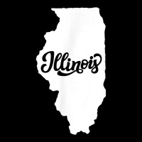 Illinois State Outline Retro Vintage Classic Font Design T Shirt Adjustable Cap | Artistshot