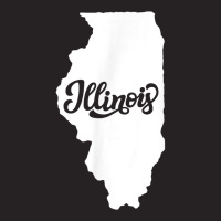 Illinois State Outline Retro Vintage Classic Font Design T Shirt Vintage Cap | Artistshot