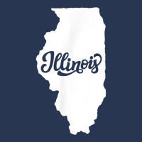 Illinois State Outline Retro Vintage Classic Font Design T Shirt Men Denim Jacket | Artistshot