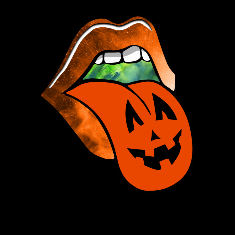 Lips With Tongue Out Pumkin Halloween Cropped Sweater | Artistshot