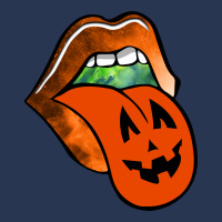 Lips With Tongue Out Pumkin Halloween Ladies Denim Jacket | Artistshot