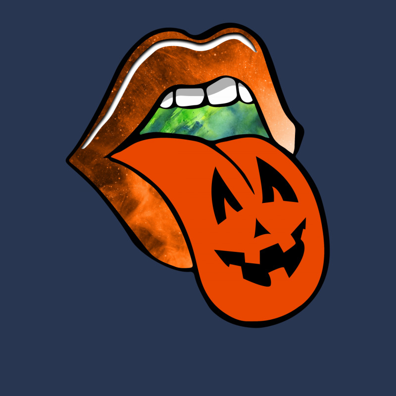Lips With Tongue Out Pumkin Halloween Ladies Denim Jacket | Artistshot
