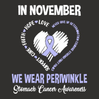 Stomach Cancer Awareness T  Shirt In November We Wear Periwinkle Stoma Champion Hoodie | Artistshot