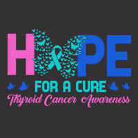 Thyroid Cancer T  Shirt Hope For A Cure Thyroid Cancer Awareness Butte Vintage Hoodie | Artistshot