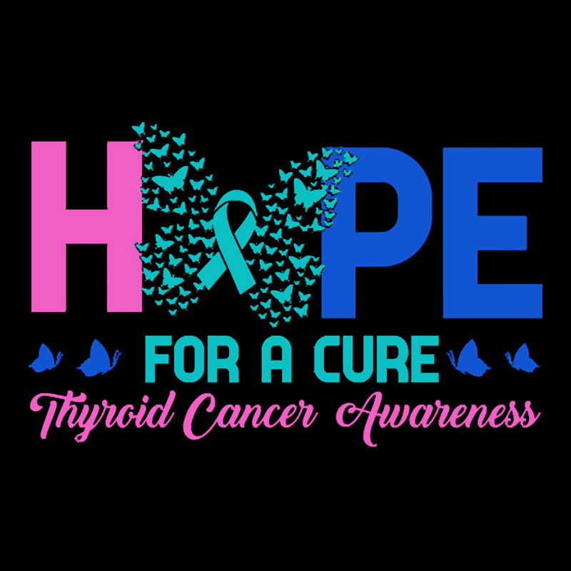 Thyroid Cancer T  Shirt Hope For A Cure Thyroid Cancer Awareness Butte Lightweight Hoodie by rico96716 | Artistshot