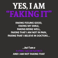 Thyroid Cancer T  Shirt Thyroid Cancer Awareness I Am Faking It   In T Champion Hoodie | Artistshot