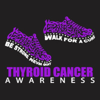 Thyroid Cancer T  Shirt Thyroid Cancer Awareness Shoes Ribbon Walk For T-shirt | Artistshot