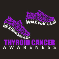 Thyroid Cancer T  Shirt Thyroid Cancer Awareness Shoes Ribbon Walk For Tank Top | Artistshot