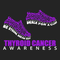 Thyroid Cancer T  Shirt Thyroid Cancer Awareness Shoes Ribbon Walk For 3/4 Sleeve Shirt | Artistshot