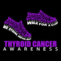 Thyroid Cancer T  Shirt Thyroid Cancer Awareness Shoes Ribbon Walk For Long Sleeve Shirts | Artistshot