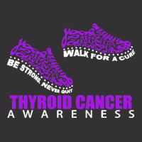 Thyroid Cancer T  Shirt Thyroid Cancer Awareness Shoes Ribbon Walk For Vintage Hoodie And Short Set | Artistshot