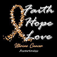 Uterine Cancer Awareness T  Shirt Uterine Cancer Awareness Faith Hope V-neck Tee | Artistshot