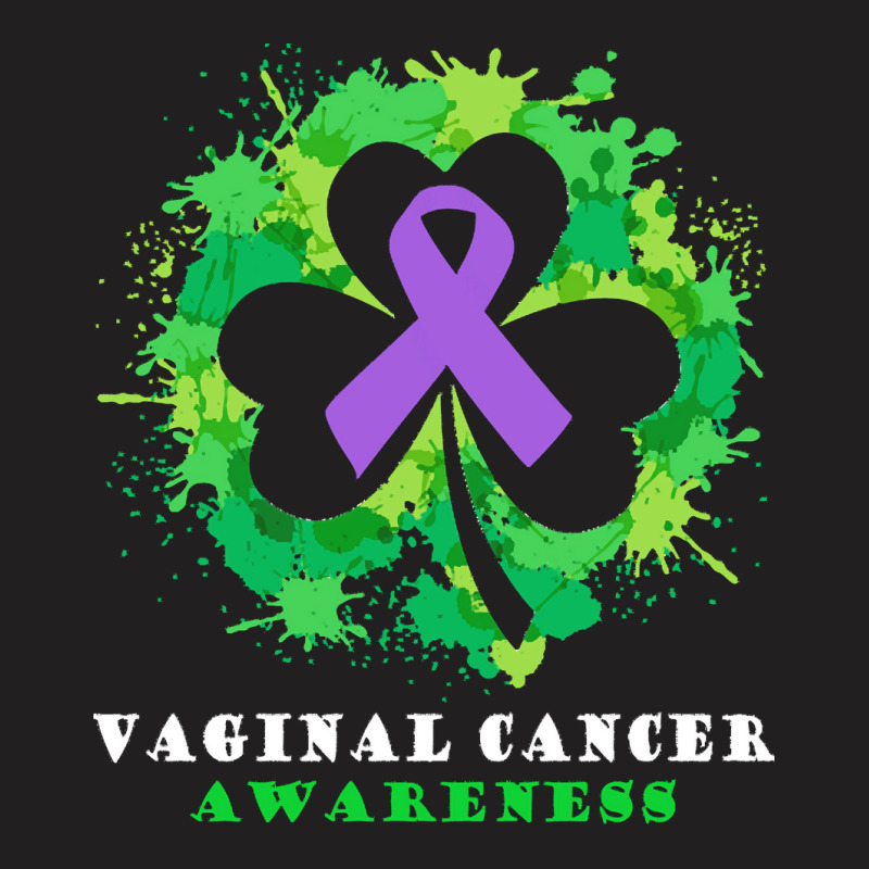 Vaginal Cancer Awareness T  Shirt Vaginal Cancer  Awareness Ribbon Sha T-Shirt by rico96716 | Artistshot