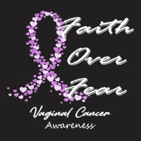 Vaginal Cancer Awareness T  Shirt Vaginal Cancer Awareness Faith Over T-shirt | Artistshot