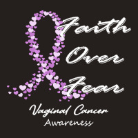 Vaginal Cancer Awareness T  Shirt Vaginal Cancer Awareness Faith Over Tank Top | Artistshot