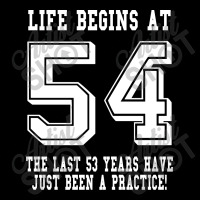 54th Birthday Life Begins At 54 White V-neck Tee | Artistshot
