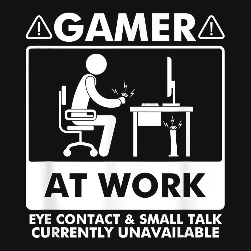 Gamer At Work Eye Contact Small Talk Currently Unavailable T Shirt Scorecard Crop Tee | Artistshot