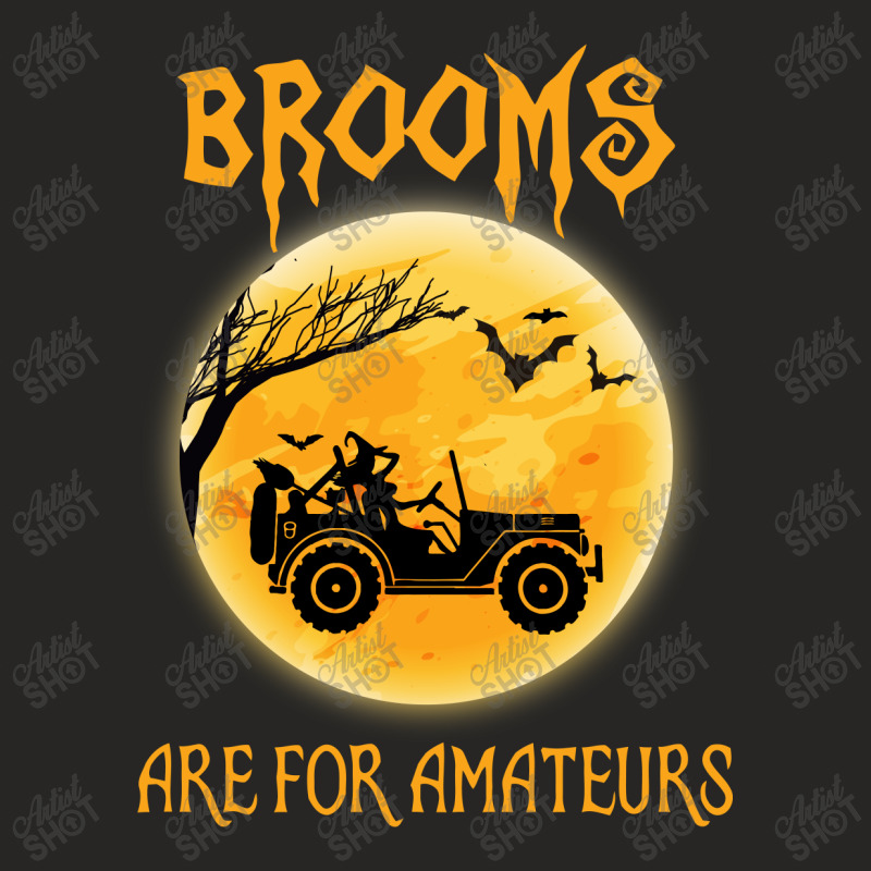 Brooms Are For Amateurs Halloween Tractor Drivers Ladies Fitted T-Shirt by hoainv | Artistshot